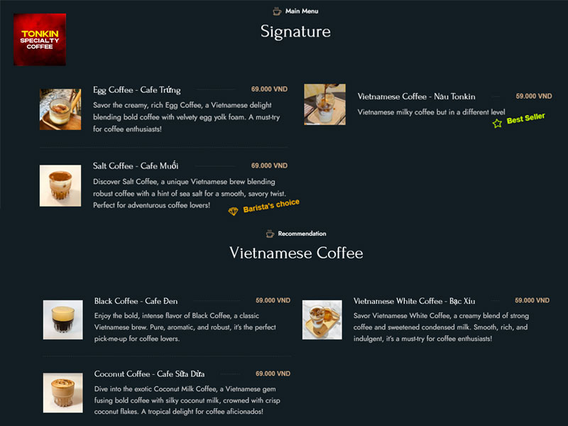 Price of Egg Coffee in Vietnam