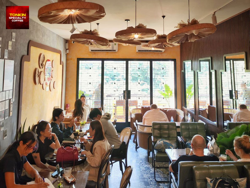 Authentic coffee experience in Saigon during daytime