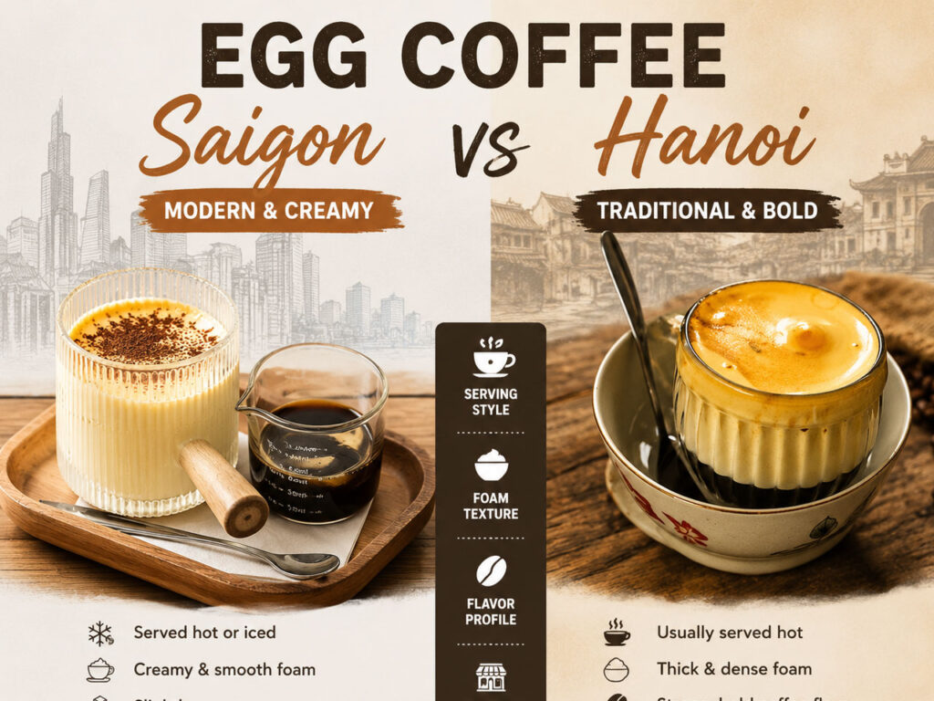 Egg Coffee Saigon vs Hanoi Style