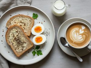 Boiled Egg and Coffee for Breakfast